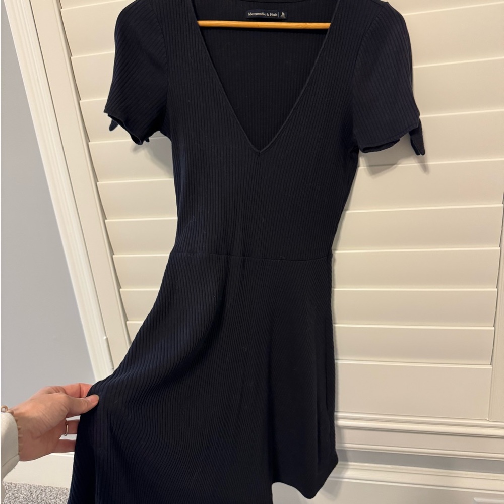 Abercrombie & Fitch Navy Ribbed Mini Dress